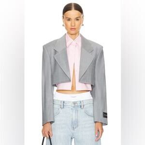 ALEXANDER WANG Pre-styled Cropped Blazer Shirt M/L